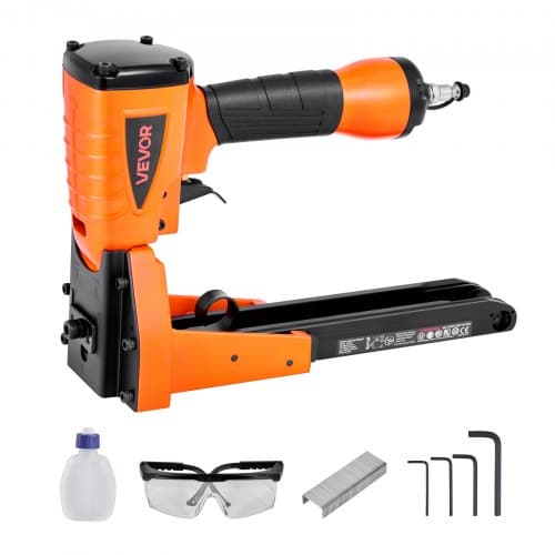 de2FBCGDSDDQ16GAOCXHV001V02Fgoods_img-v22Fpneumatic-staple-gun-m100-1.2.jpg Pneumatinis dėžių uždarymo segtuvas 13 Ga, 16–19 mm, 34,8 mm karūnėlė - Image 1