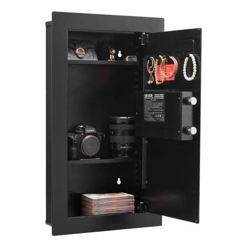 de2FBGBXJ4145625LE5K9001V92Fgoods_img-v12Fwall-safe-m100-1.2.jpg Sieninis seifas 630 x 370 x 102 mm, 3 aukštų, paslėptas įmontuojamas seifas su elektroniniu užraktu - Image 1