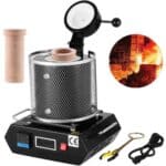 Skaitmeninė elektrinė metalo lydymo krosnis su 3 kg keraminiu tigliu (1350W, iki 1150°C)
