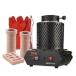 Skaitmeninė elektrinė metalo lydymo krosnis su 1 kg ir 3 kg keraminiu tigliu (1350W, iki 1150°C)