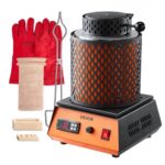 Skaitmeninė elektrinė metalo lydymo krosnis su 5 kg keraminiu tigliu (1500W, iki 1150°C)