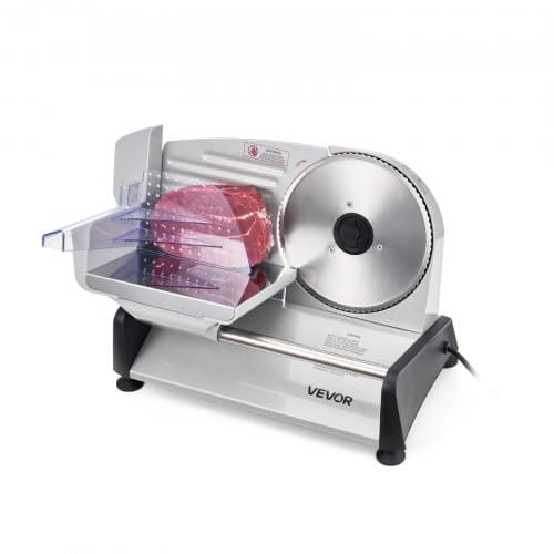 de2FDRQPJJYKBZD7D4LB4001V22Fgoods_img-v22Fmeat-slicer-m100-1.2.jpg Elektrinė mėsos ir maisto pjaustyklė 200W su 190 mm ašmenimis, 0–15 mm reguliuojamu storiu - Image 1