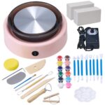 Elektrinis mini žiedimo ratas vaikams su 158 mm rotaciniu disku (rožinis)