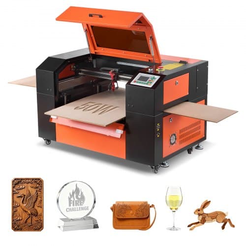 de2FEYHTJGDKJLDSZPQ6J001V22Fgoods_img-v12Flaser-engraver-m100-1.2.jpg CO2 Lazerinio Graviravimo ir Pjovimo Staklės su Keturpusiu Praleidimu, 50W, 500 x 300 mm - Image 1