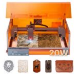 Lazerinio Graviravimo ir Pjovimo Mašina su Apsauginiu Gaubtu, 20W, 300 x 300 mm