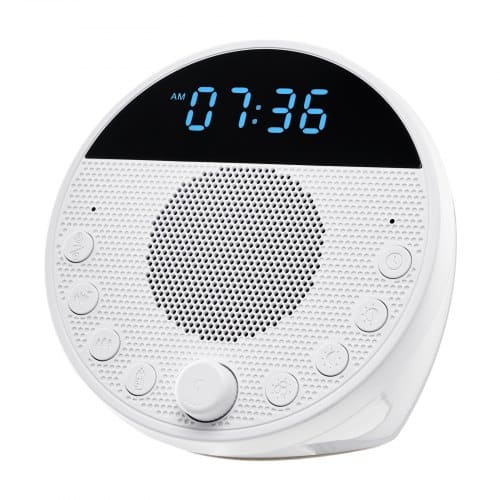 de2FFZSMYSLTMS18LRCKTV92Fgoods_img-v22Fsound-machine-m100-1.2.jpg 5-in-1 balto triukšmo aparatas su 18 garsų, 7 spalvų naktine šviesa ir žadintuvu (109 x 85 x 104 mm) - Image 1