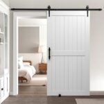 Stumdomos Barn stiliaus durys su stiklu, 1067 x 2134 mm