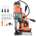 Magnetinės gręžimo staklės, 1400W, 0–850 aps./min. su 11 karūninių grąžtų komplektu