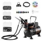 Aeroformato Rinkinys su 1/6 HP Oro Kompresoriumi, 3 Pistoletais, 3 Antgaliais ir 2 Ventiliatoriais