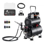 Aeroformato Rinkinys su 1/6 HP Oro Kompresoriumi, 3 l Resiveriu ir 3 Antgaliais