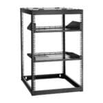 Atviro rėmo serverio spinta 16U, 585 mm gylio, montuojama prie sienos arba statoma ant grindų