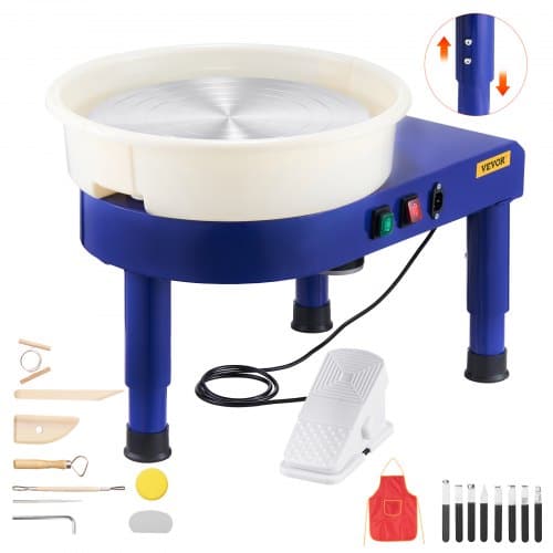 de2FPDSLPJ36CMLS1DYKRV22Fgoods_img-v32Fpottery-wheel-machine-m100-1.2.jpg Elektrinis žiedimo ratas profesionalams ir mėgėjams, 35 cm, 60–300 RPM, mėlynas - Image 1