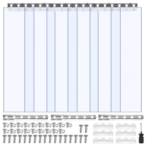 de2FPZPVCML3684I40ZNP001V02Fgoods_img-v22Fstrip-curtain-m100-1.2.jpg Skaidri PVC juostinė užuolaida – Efektyvi izoliacija ir apsauga (2,1 m x 0,9 m, 6 dalys) - Image 1