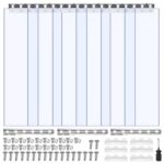 Skaidri PVC juostinė užuolaida – Profesionalus izoliacinis sprendimas (2,1 m x 0,96 m, 6 dalys)