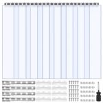 Skaidri PVC juostinė užuolaida – Profesionalus temperatūros ir švaros valdymas (2,1 m x 1,2 m, 8 dalys)
