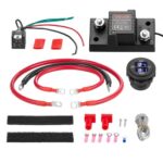Dvigubos baterijos izoliatoriaus komplektas 12V 80A, su skaitmeniniu LCD ekranu