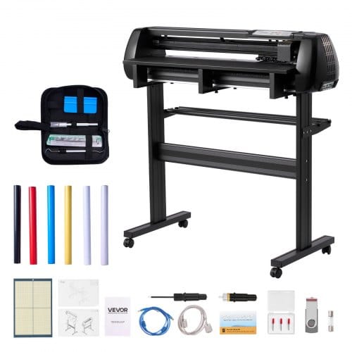 de2FSDLSKZJDPB87F7GF2001V22Fgoods_img-v22Fvinyl-cutter-machine-m100-1.2.jpg Plėvelių Pjaustiklis, 870 mm Maksimalus Plotis, Ploteris su LED Ekranu ir Priedų Rinkiniu - Image 1