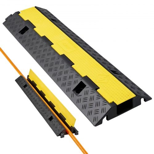 de2FSKCDLBHPD1CXNRQY1001V02Fgoods_img-v22Fcable-protector-ramp-m100-1.2.jpg Kabelių apsauginė rampa, 1 kanalo (70 x 50 mm), iki 9979 kg apkrova, sunkiasvoris guminis laidų ir žarnų dangtelis su atverčiamu viršumi - Image 1