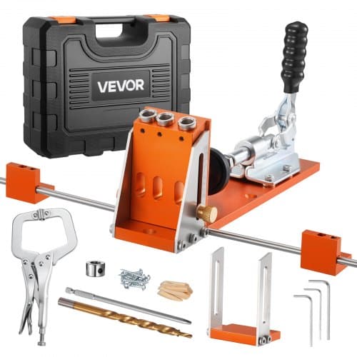 de2FTSXKKJJSTZS0VCOTF001V02Fgoods_img-v12Fpocket-hole-jig-m100-1.2.jpg Reguliuojama skylių gręžimo sistema 12,7–38,1 mm su įrankių dėže - Image 1