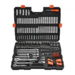 225 dalių galvučių ir terkšlių rinkinys, 6,4 mm, 9,5 mm ir 12,7 mm jungtys
