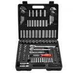 149 dalių galvučių ir terkšlių rinkinys, 6,4 mm, 9,5 mm ir 12,7 mm jungtys