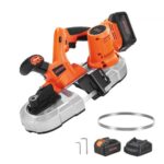 Nešiojamas akumuliatorinis juostinis pjūklas, 20 V, pjovimo gylis 65 mm