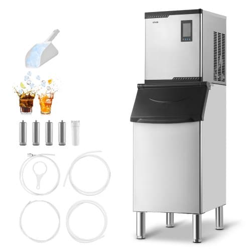 de2FZHSKU000000000005022Fgoods_img-v12Fice-maker-machine-m100-1.2.jpg Komercinis ledo gaminimo aparatas su 136 kg talpos kaupykla, 136 kg/parą - Image 1