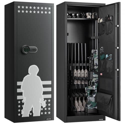 de2FZQBXXPZS1575XH6VH001V92Fgoods_img-v32Fgun-safe-m100-1.2.jpg 10–12 ginklų seifas, didelė spinta šautuvams ir pistoletams su skaitmeniniu užraktu ir avariniais raktais - Image 1