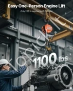 0.5 tono rankinė grandininė kėlimo gervė su 3 m ilgio G80 cinkuota grandine ir dviguba stabdžių sistema - Image 2