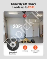 1 tono rankinė grandininė kėlimo gervė 140 x 130 mm su 6 m ilgio G70 cinkuota grandine ir patikima stabdžių sistema - Image 3