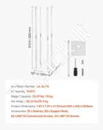 10 vienetų kubinių gėlių stovų rinkinys vestuvėms ir šventėms, 80 cm aukščio - Image 7