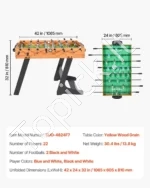 1065 x 605 x 810 mm sulankstomas stalo futbolas , 13,8 kg - Image 7