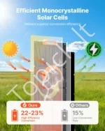 150W sulankstoma monokristalinė saulės baterija, 23% efektyvumas - Image 4