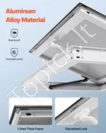 1524 x 915 mm prekybinis langas – maisto furgono aptarnavimo langas su stogeliu ir sklendėmis - Image 5