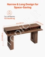 160 cm ilgio konsolinis staliukas, kaimiško stiliaus sofa-stalas - Image 3
