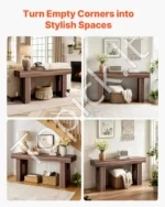 160 cm ilgio konsolinis staliukas, kaimiško stiliaus sofa-stalas - Image 7