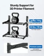 2 pakopų sieninis 3D spausdintuvo siūlų laikiklis / ričių lentyna - Image 2
