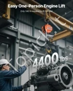 2 tonų rankinė grandininė kėlimo gervė 150 x 130 x 155 mm su 6 m ilgio G80 cinkuota grandine ir dviguba stabdžių sistema - Image 2
