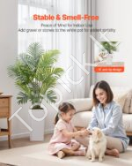 2 vnt. dirbtinių Areca palmų rinkinys su baltais vazonais, 1219 mm (4 pėdos) - Image 3