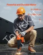 20V akumuliatorinis SDS-Plus bešepetėlis perforatorius / gręžtuvas (1200 aps./min., 4 funkcijos) - Image 2