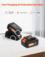 20V akumuliatorinis SDS-Plus bešepetėlis perforatorius / gręžtuvas (1200 aps./min., 4 funkcijos) - Image 6