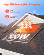 4 vienetų 100W monokristalinių saulės baterijų rinkinys, 23% efektyvumas - Image 2