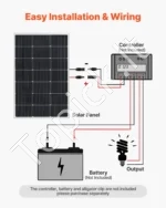 4 vienetų 100W monokristalinių saulės baterijų rinkinys, 23% efektyvumas - Image 3