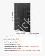 4 vienetų 100W monokristalinių saulės baterijų rinkinys, 23% efektyvumas - Image 7