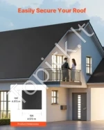 4.57 x 4.57 m ir 45 mil EPDM gumos stogo danga su ilgu tarnavimo laiku, atspari oro sąlygoms ir ekstremalioms temperatūroms - Image 3