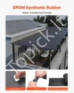 4.57 x 4.57 m ir 45 mil EPDM gumos stogo danga su ilgu tarnavimo laiku, atspari oro sąlygoms ir ekstremalioms temperatūroms - Image 4