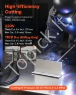 5-in-1 plazminio pjovimo ir suvirinimo aparatas (Kombinuotas CUT/TIG/MIG/MMA), 200A, 50A - Image 3