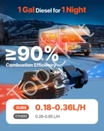 8 kW dyzelinis oro šildytuvas / stovėjimo šildytuvas (DC 12–24 V, skaitmeninis ekranas) - Image 2