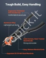 Aklintuvų įrankių rinkinys su 13 keičiamų dyglių ir 130 kniedžių veržlių, 420 mm ilgio - Image 3