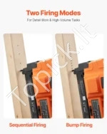 Akumuliatorinis 2-in-1 viniakalnis ir segtuvas, 18 Gauge, 20V, su 500 vnt. vinių, 500 vnt. sągėlių, pakrovėju ir reguliuojamu gyliu - Image 4